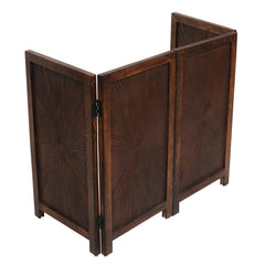 The Wooden Town free-standing gate demonstrates easy relocation without wall mounting.