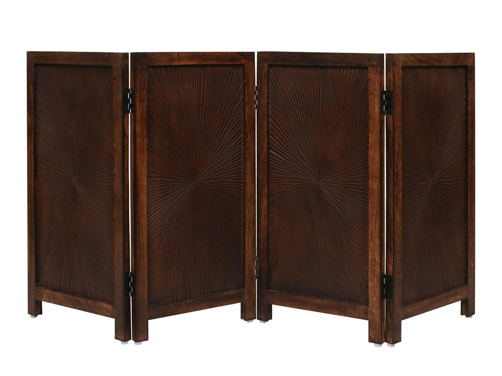 The Wooden Town hallway setup shows burnt wood finish blending with decor.