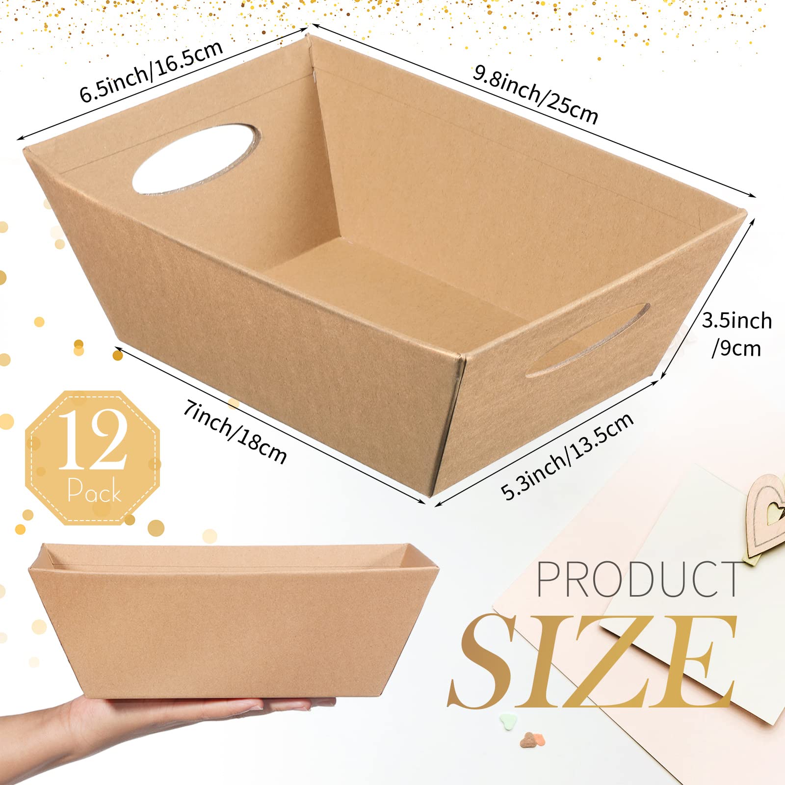 Thenshop cardboard tray provides sturdy base for organized gift presentation