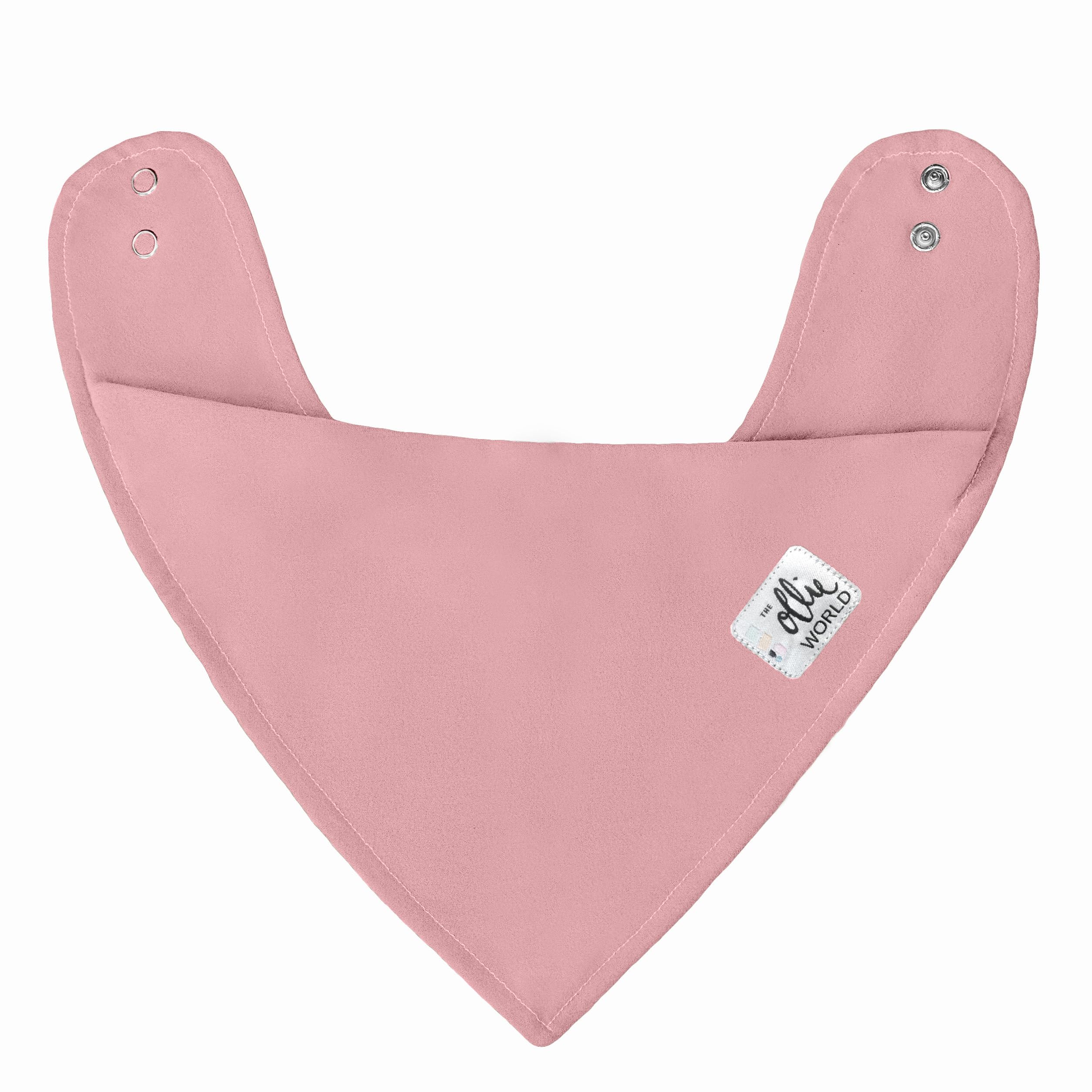 The Ollie baby bib Maunie close-up shows soft breathable fabric gentle on newborn skin.