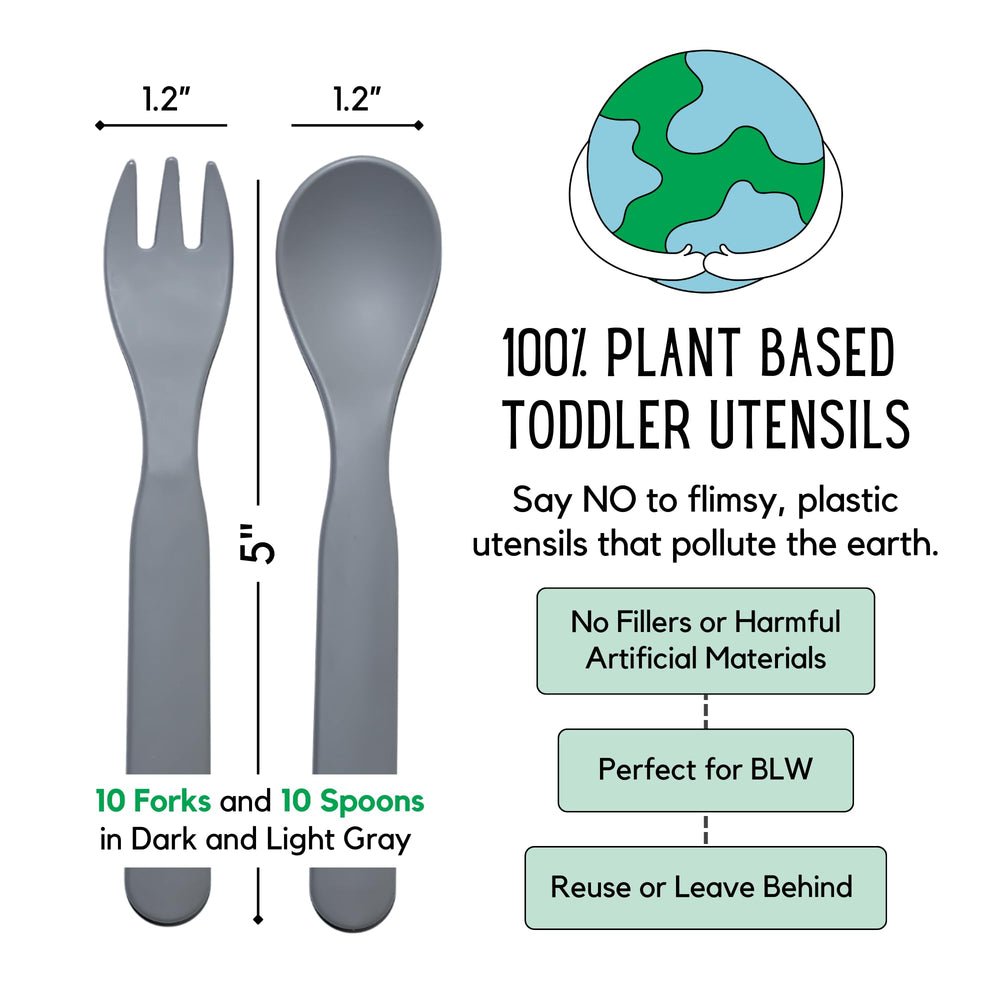 THEO'S baby spoons close-up with rounded edges for safe self-feeding