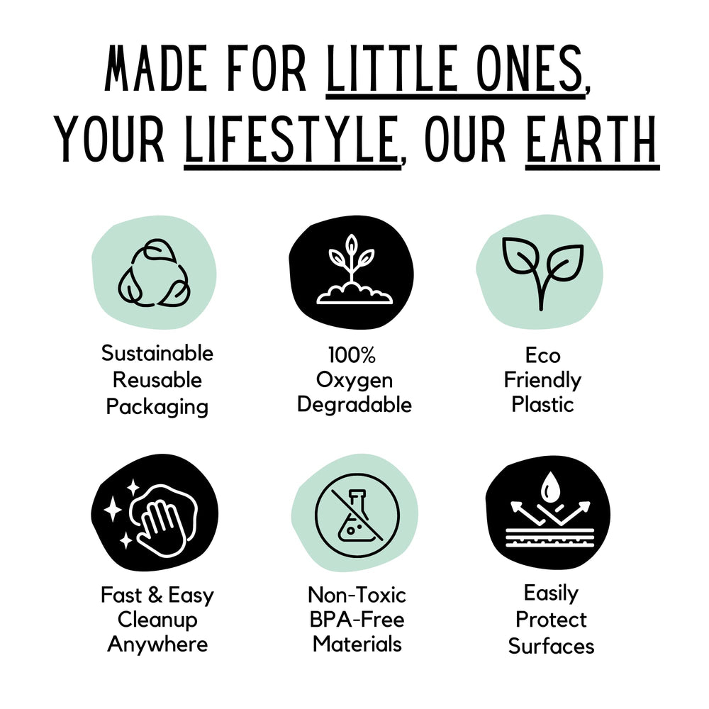 THEO'S eco-friendly baby-led weaning essentials pack supports tidy meals