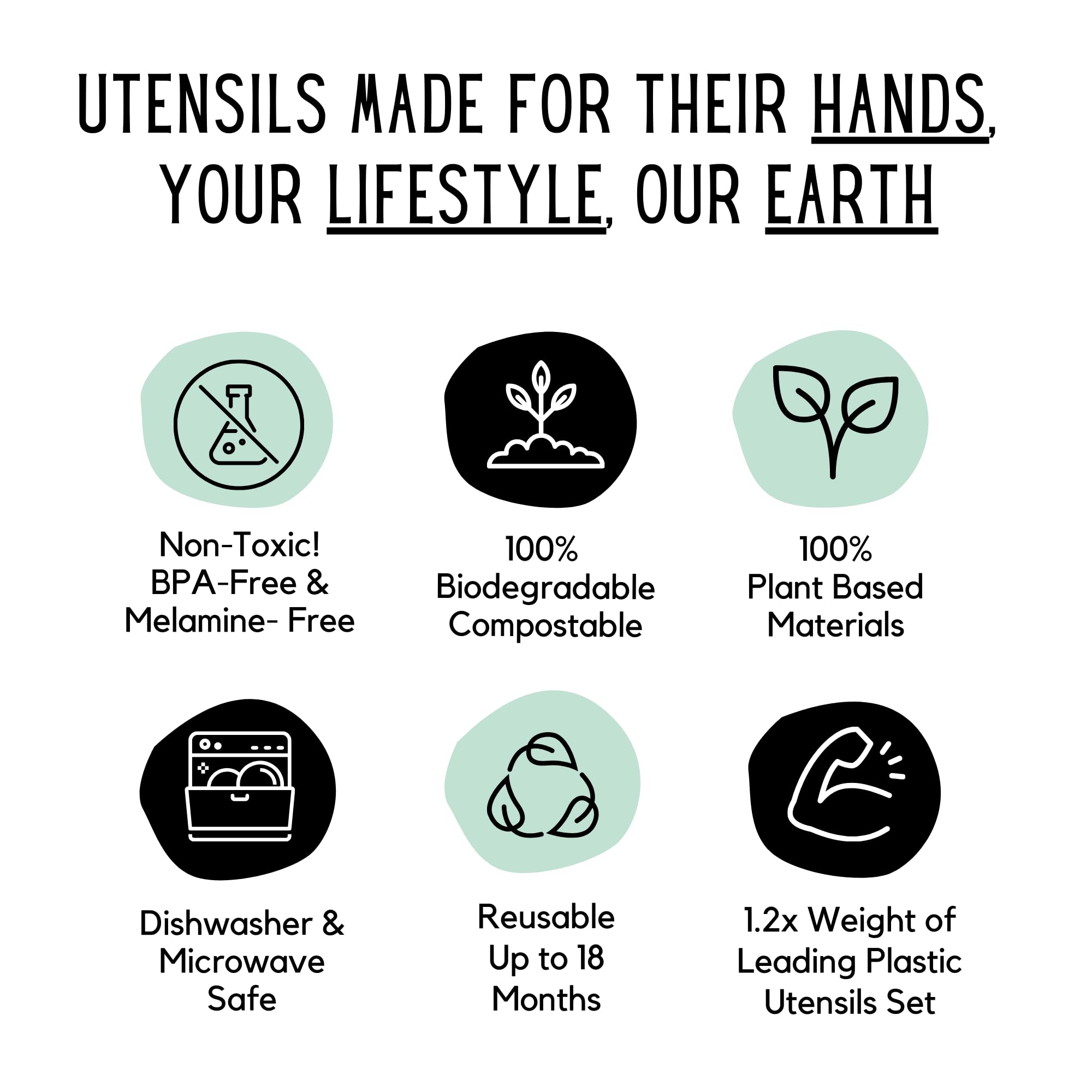 THEO'S eco-friendly utensils travel easily for on-the-go dining