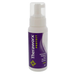 THERAWORX PROTECT advanced hygiene foam bottle front for daily protection.