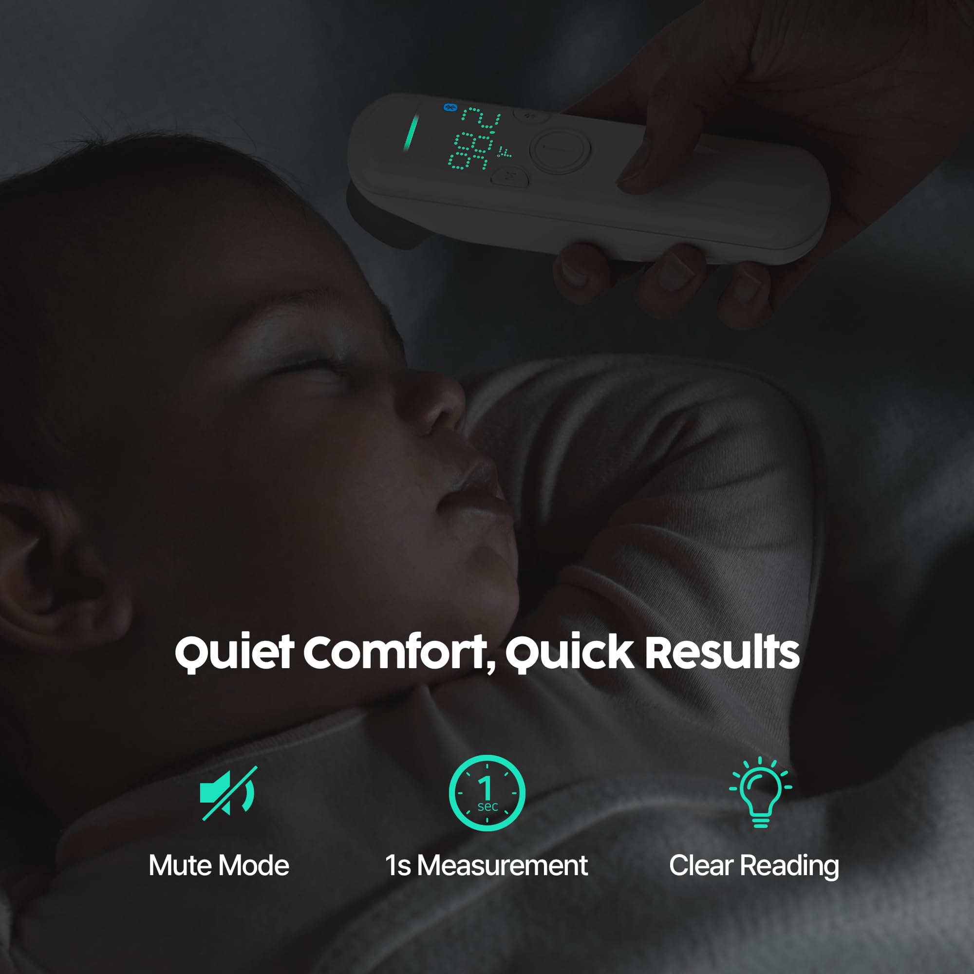 ThermoQuick indoor humidity readout helps optimize a child’s room environment.