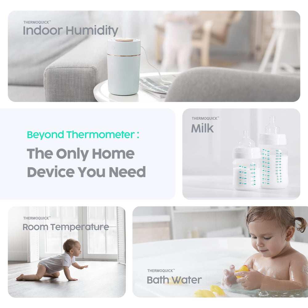 ThermoQuick silent mode lets you check temps without waking sleeping kids.
