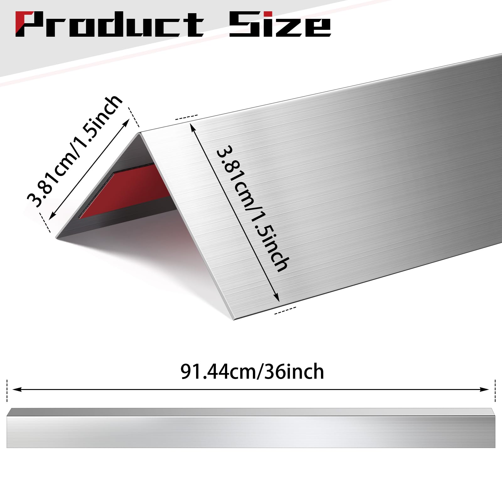 Therwen 36-inch corner guard on wall adds discreet protection with durable stainless steel