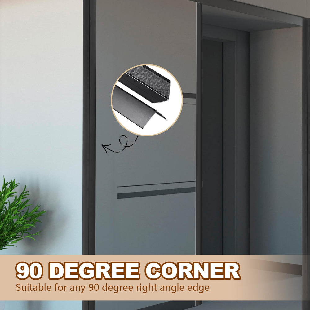 Therwen 90-degree corner protector in-use on a wall edge.