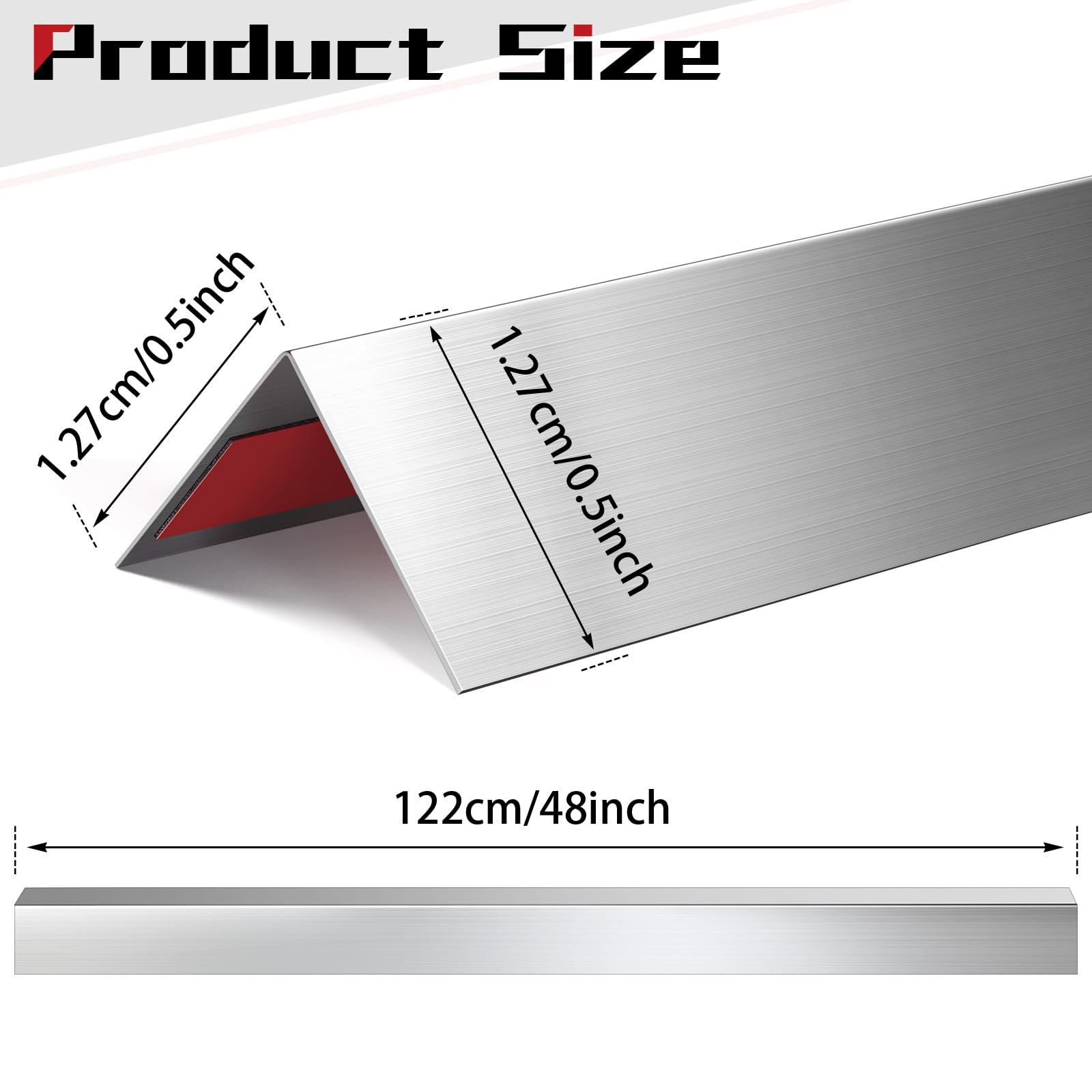 Therwen corner guard on wall demonstrates 90-degree fit and decorative edge.