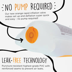 The Shrunks durable PVC construction signals safe, long-lasting sleep support