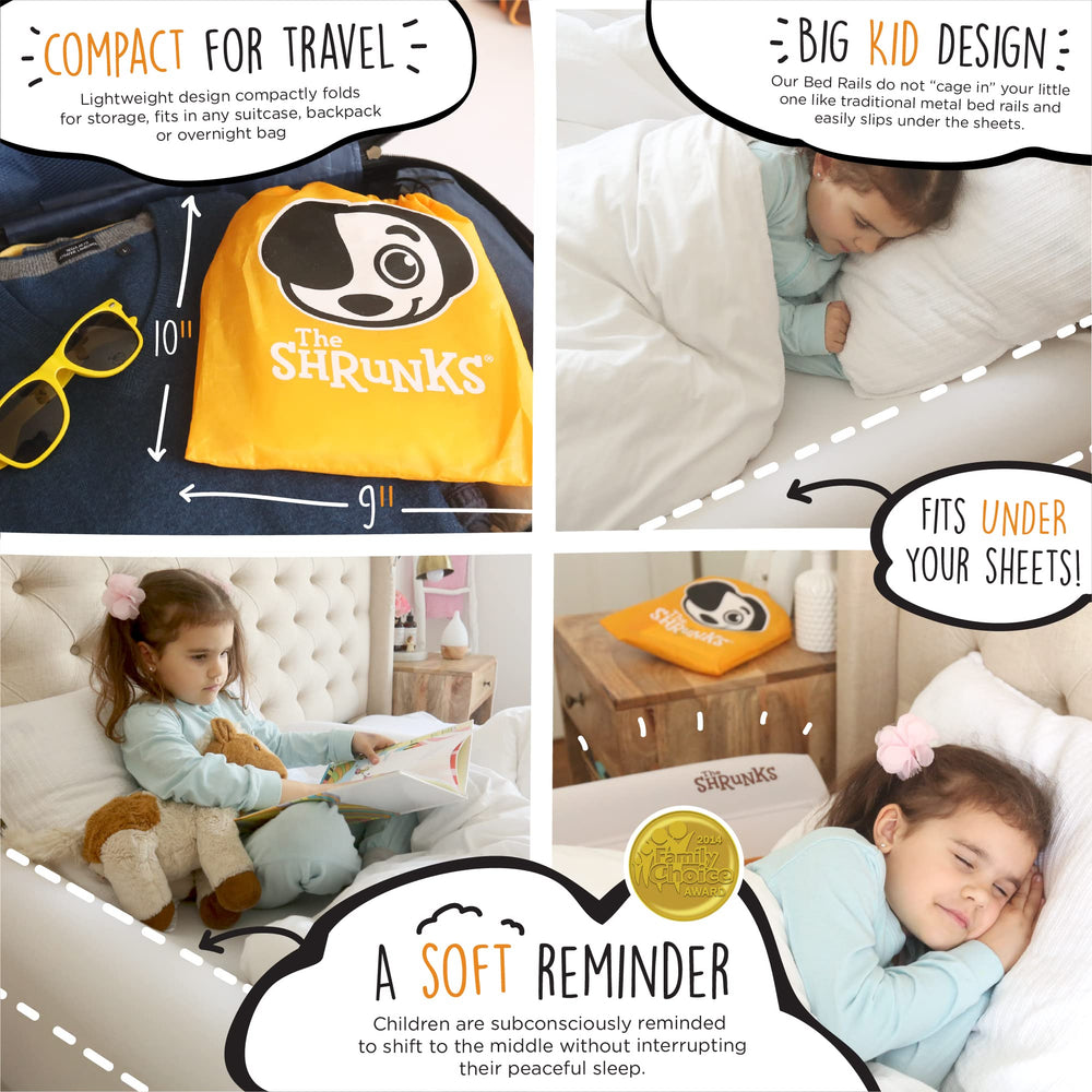 The Shrunks stay-put grip strips show secure placement without extra straps
