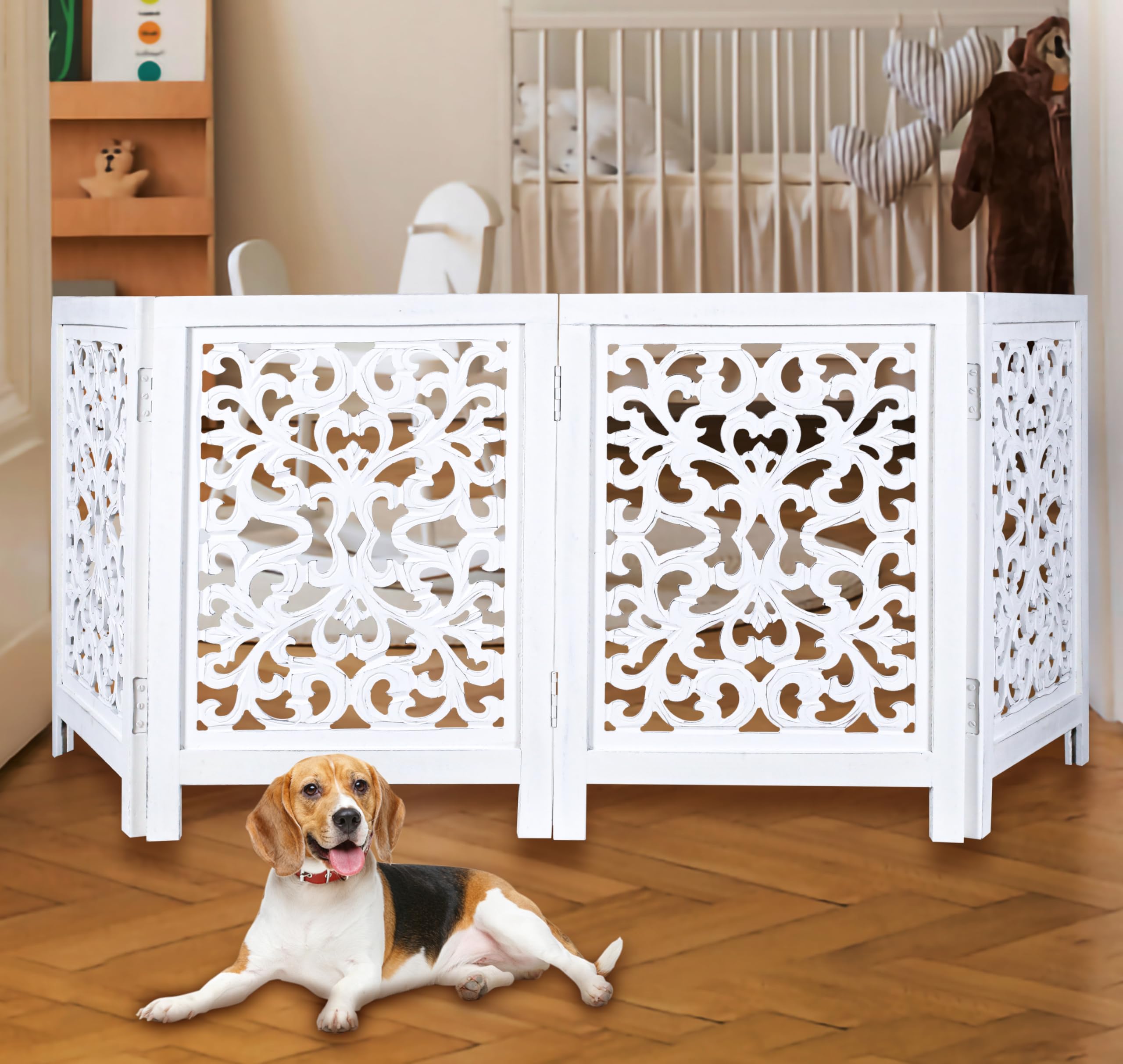 The Wooden Town antique white finish detail highlighting refined aesthetics.