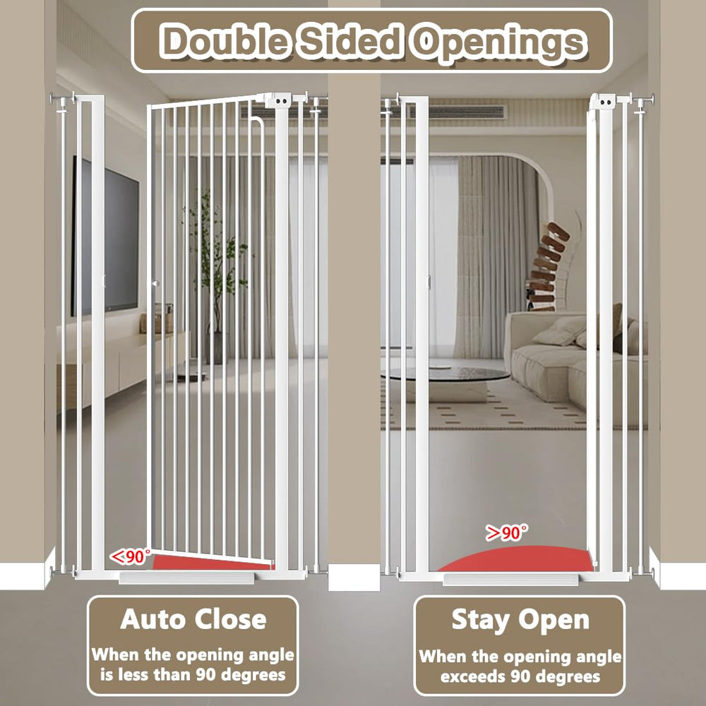 THEYFIRST clear 180-degree swing design ensures easy passage in busy homes.