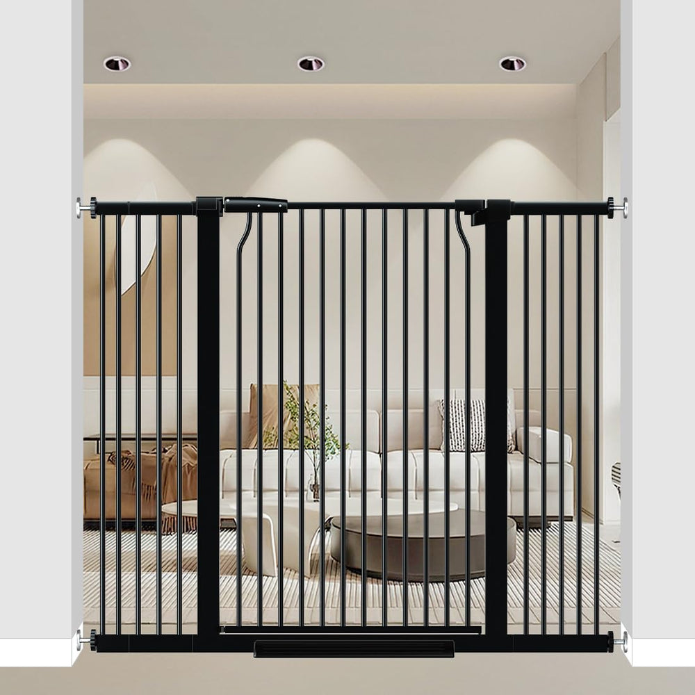 THEYFIRST 40-55 inch tall gate offers extra height for child and pet safety.