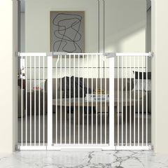 TheyFirst 41-inch cat gate height protects stairs and doorways from jumping