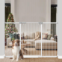 THEYFIRST 41inch extra tall gate doorway demonstrates pet containment in a doorway.