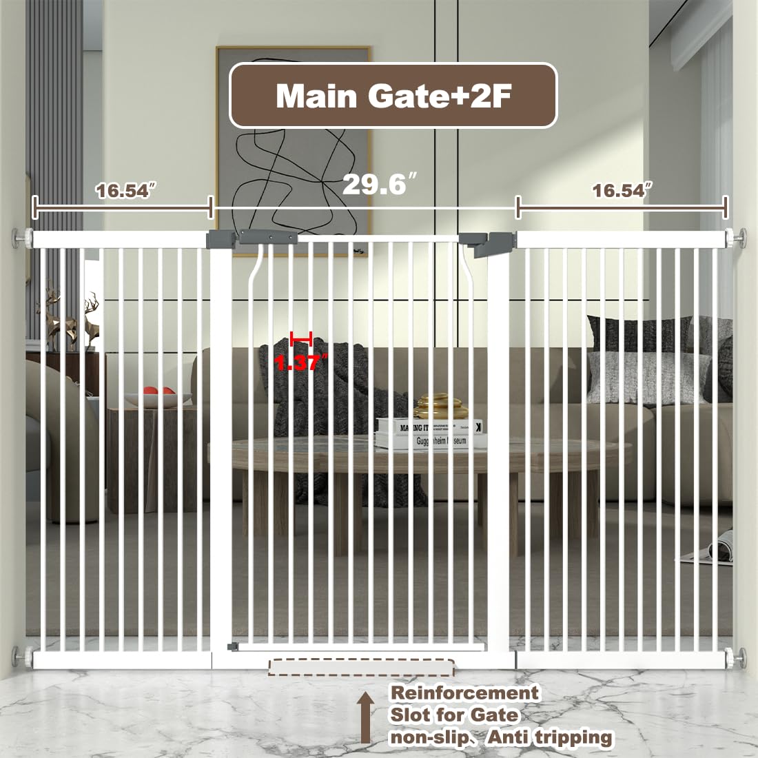 THEYFIRST anti-slip pedal gate keeps stability and reduces trips.