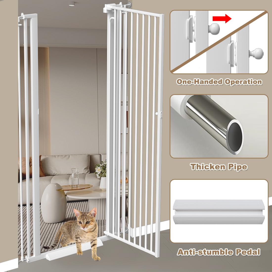 THEYFIRST auto-close with 180-degree swing offers convenient hands-free door access.
