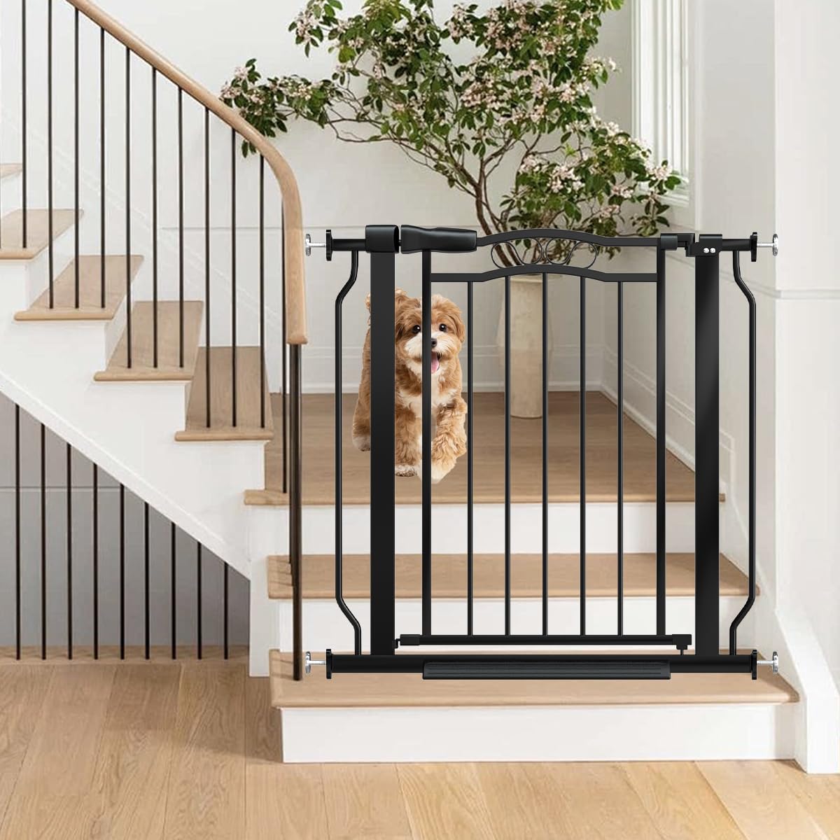 THEYFIRST stairs and hallway gate helps create safe routes in busy homes.