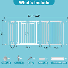 THEYFIRST baby gate walk-through doorway, easy access for adults while keeping kids contained