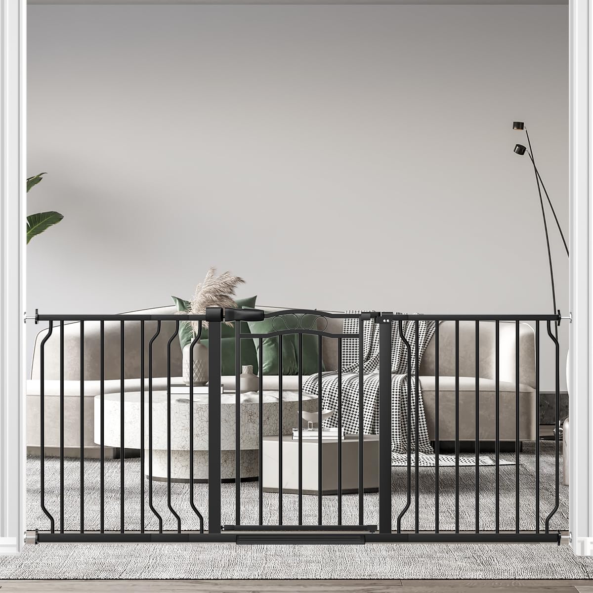 THEYFIRST black finish complements home decor while protecting kids and pets