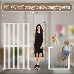 THEYFIRST cat gate doorway width 33-47 inches fits varied openings