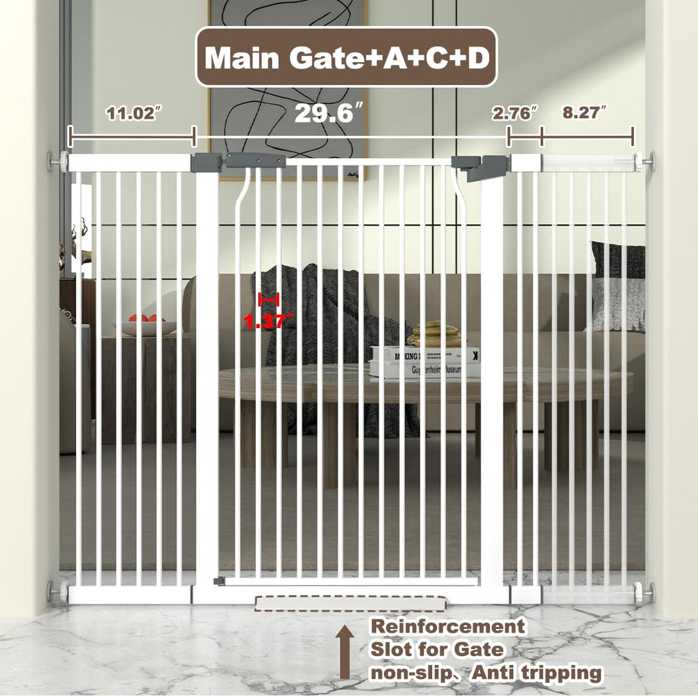 theyfirst cat gate expansion kit shows adjustable width for wider doorways