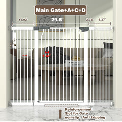 theyfirst cat gate expansion kit shows adjustable width for wider doorways