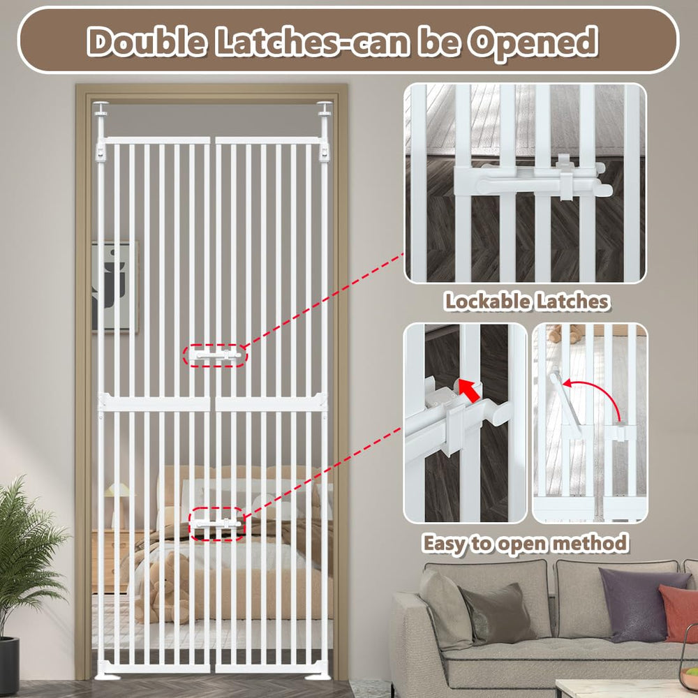 THEYFIRST cat gate no-drill installation demonstrates damage-free setup.