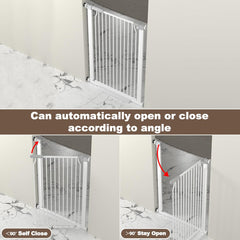 THEYFIRST gate with secure latch offers one-handed operation and improved home safety.