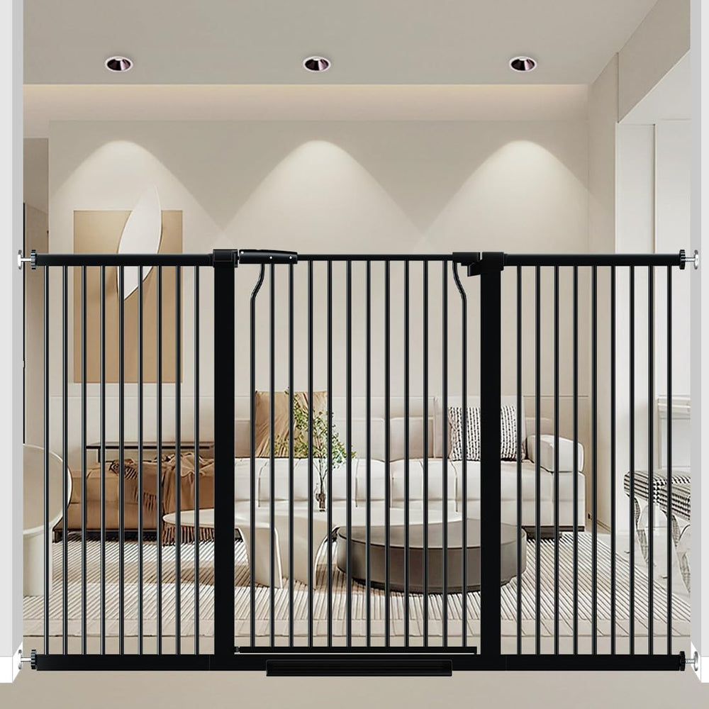 THEYFIRST dog gate shows 40.55-inch height for added safety