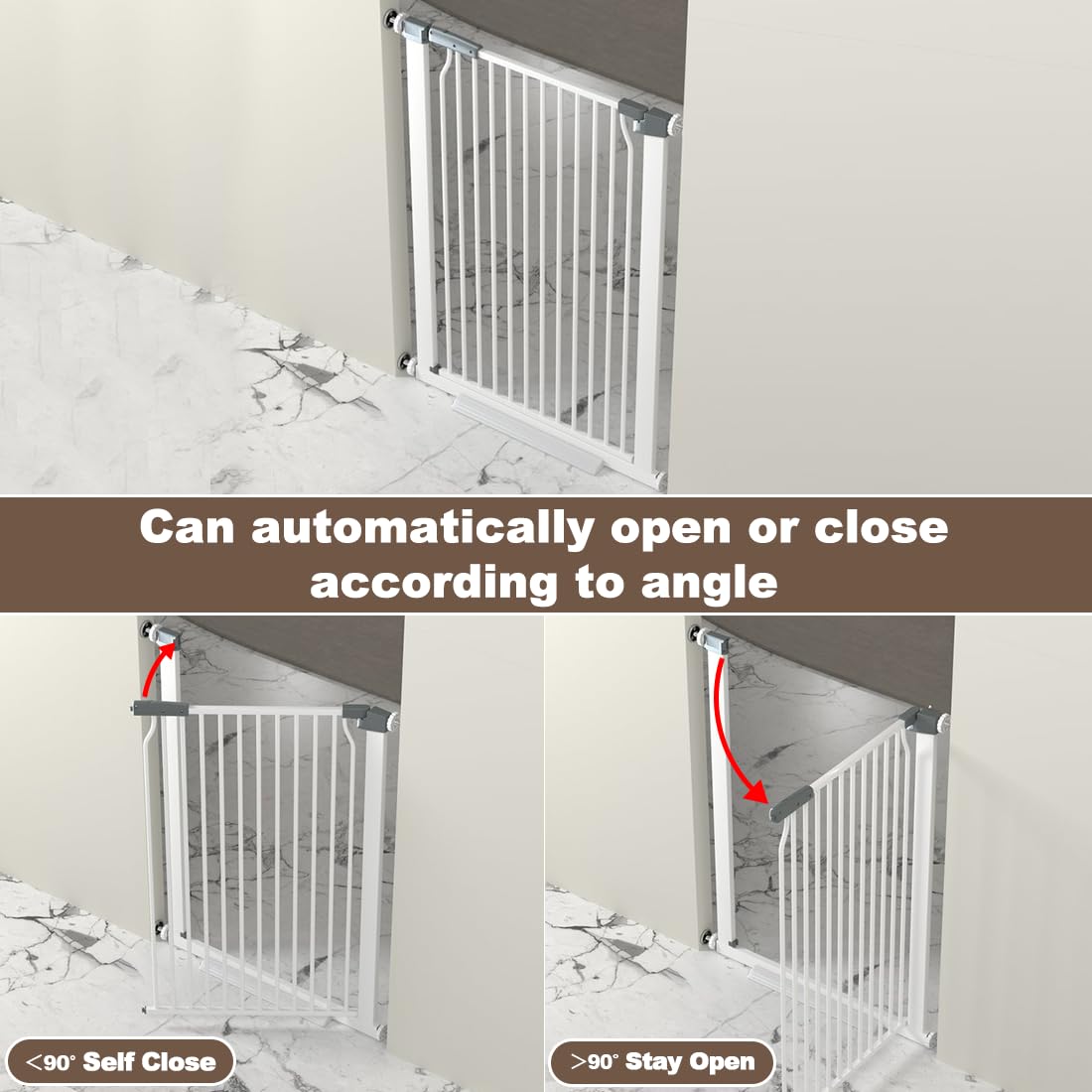 THEYFIRST doorways-stairs gate supports versatile home placement.