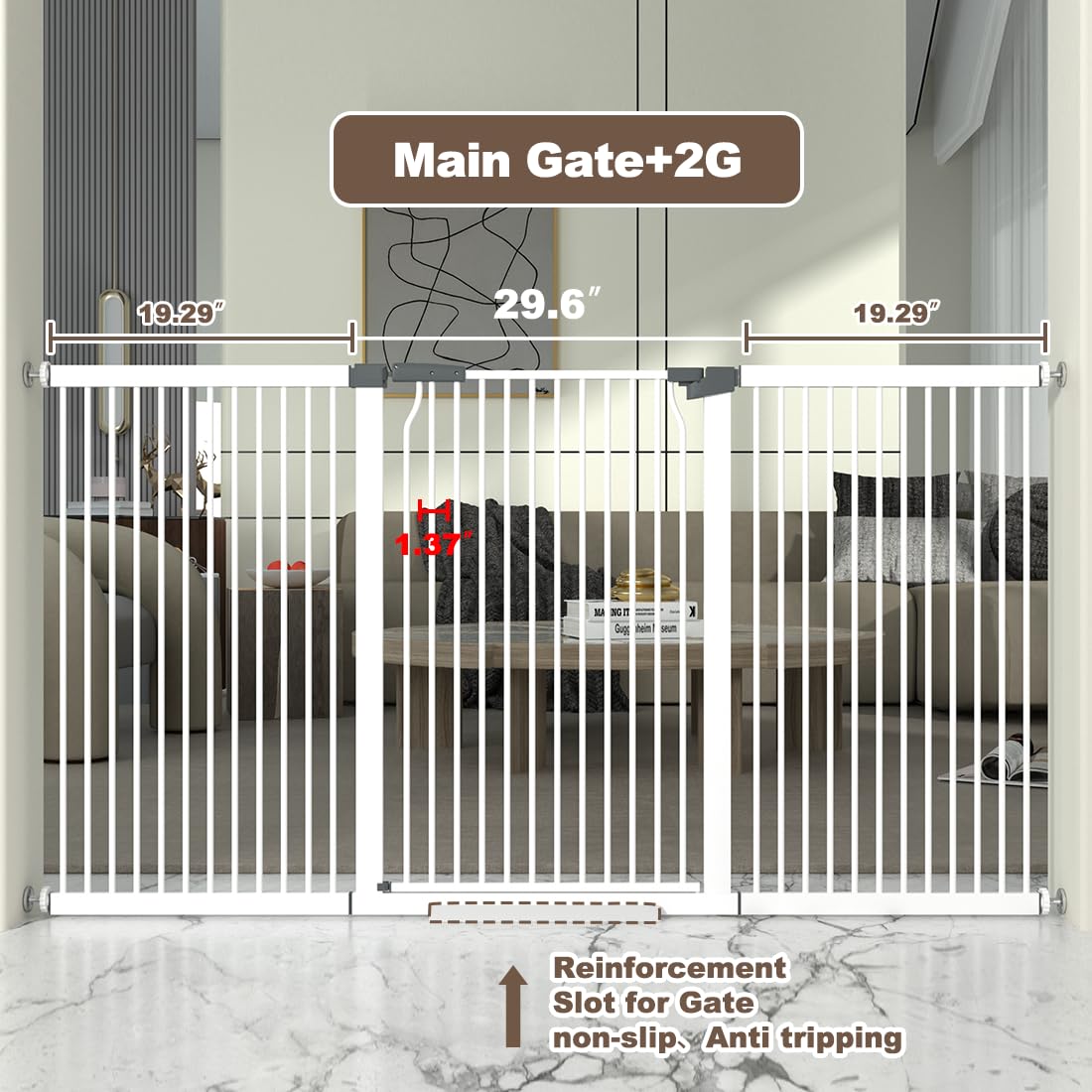 THEYFIRST expansion kit widens the gate for larger doorway openings.