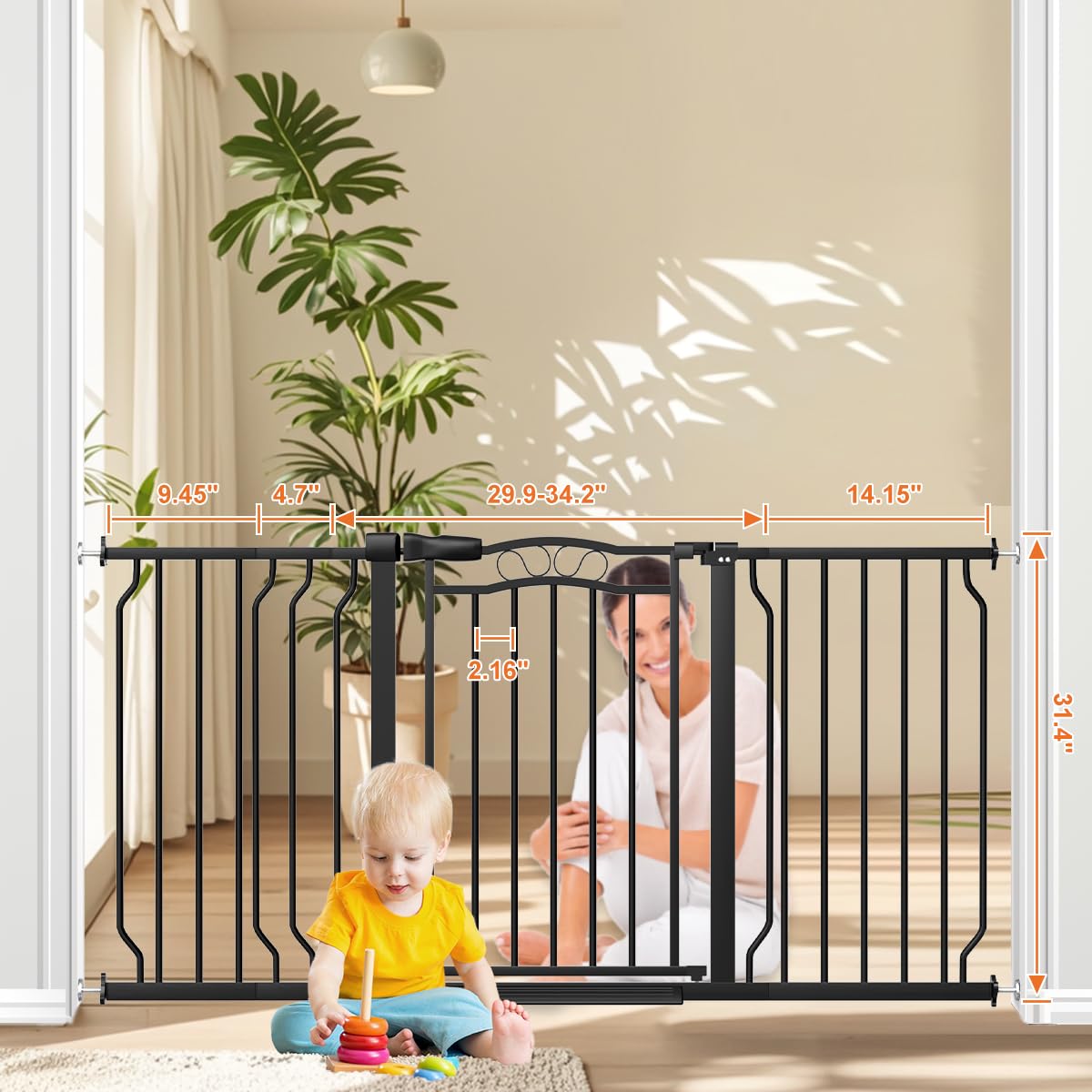THEYFIRST expansion parts let you customize width for wide doorways.