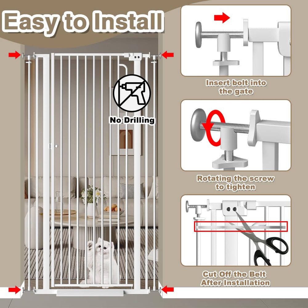 THEYFIRST extra tall gate auto-close feature in action supports hands-free use.
