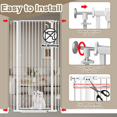 THEYFIRST extra tall gate auto-close feature in action supports hands-free use.