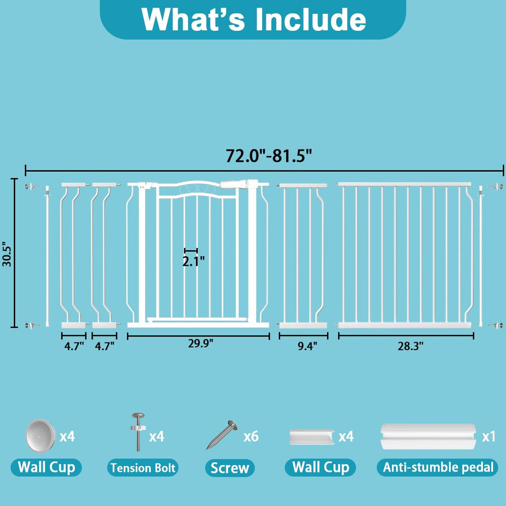THEYFIRST extra wide gate drilled install hardware included for permanent fit.
