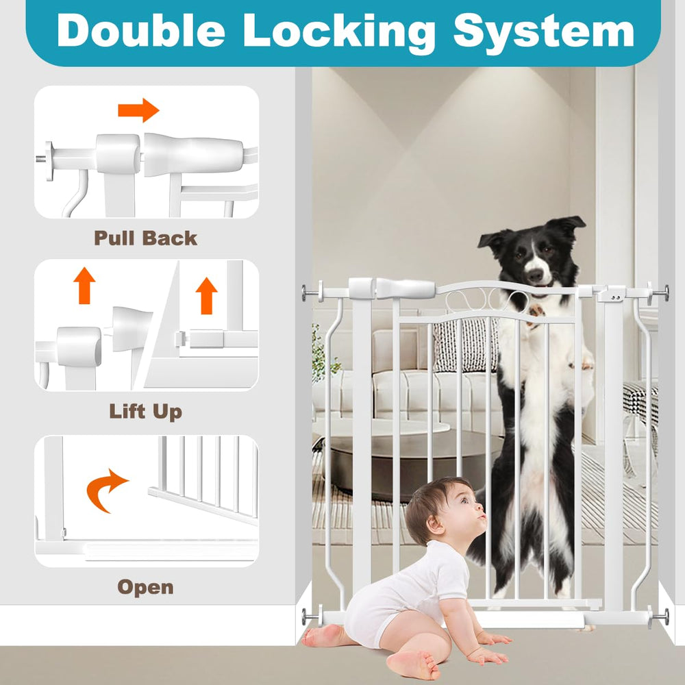 THEYFIRST extra wide gate tool-free setup demonstrated in seconds.