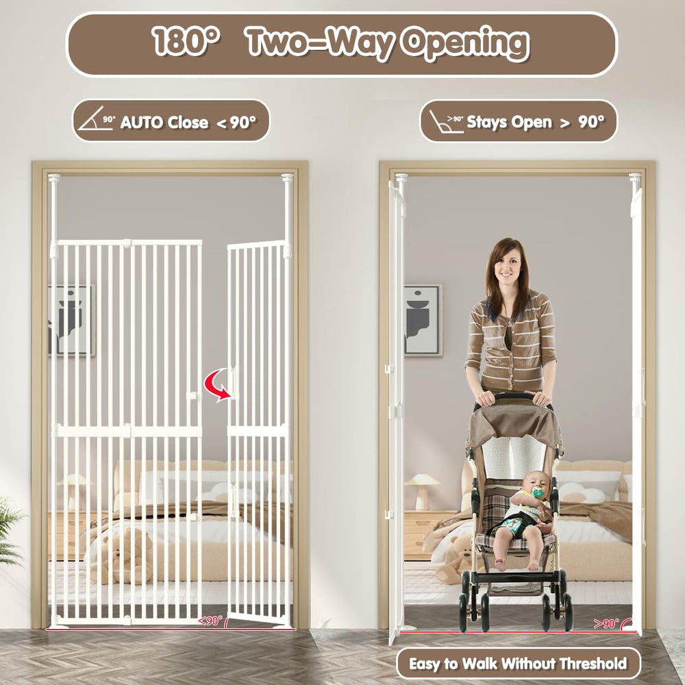 THEYFIRST large walk-thru gate enables smooth passage for people and pets