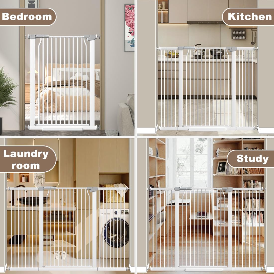 THEYFIRST no-drill gate protects walls while offering secure pet containment.