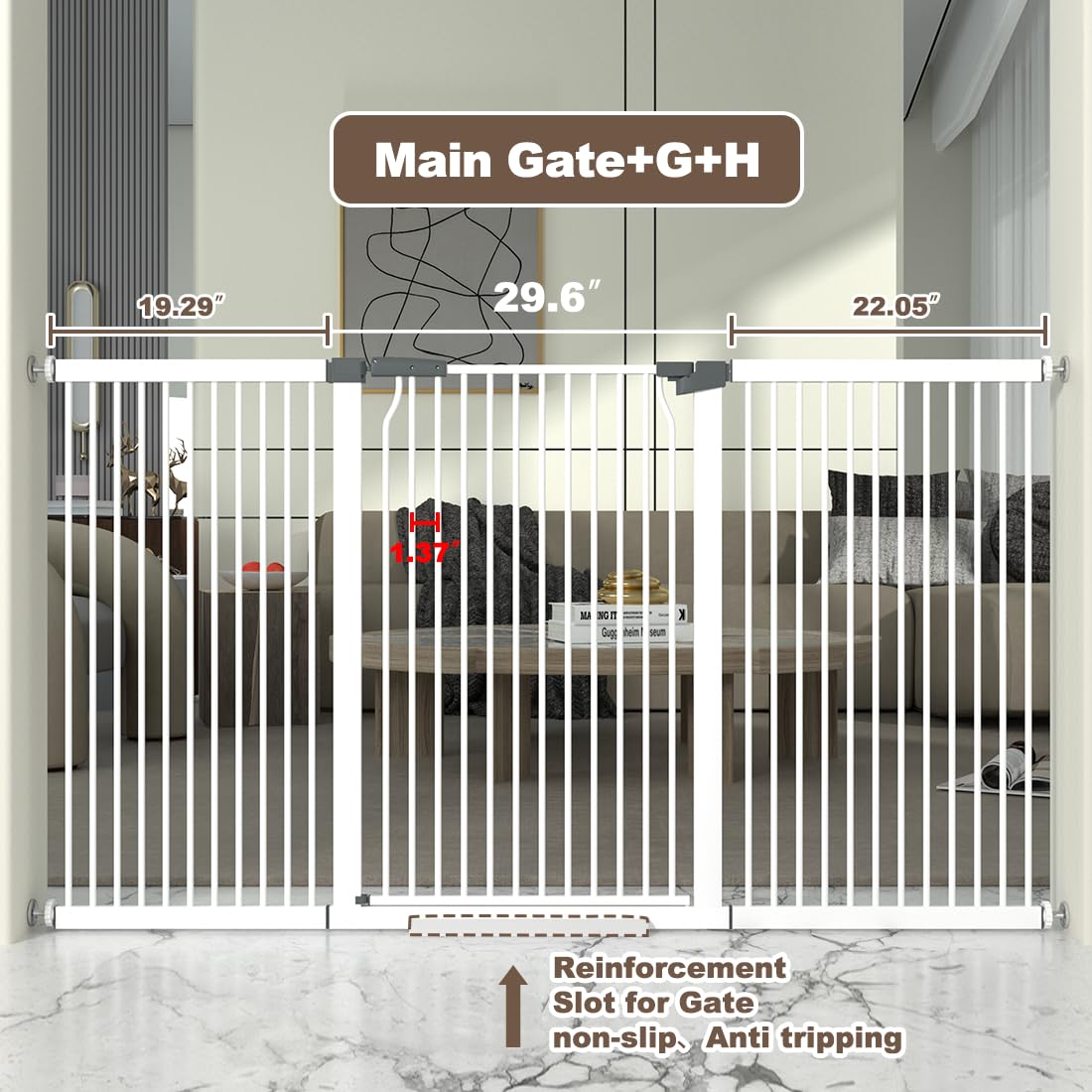THEYFIRST open-mode gate shows forward/backward swing for easy daily use