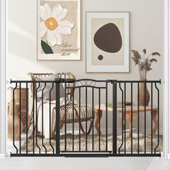 THEYFIRST pressure-mounted gate for doorways offers tool-free installation and wall protection.