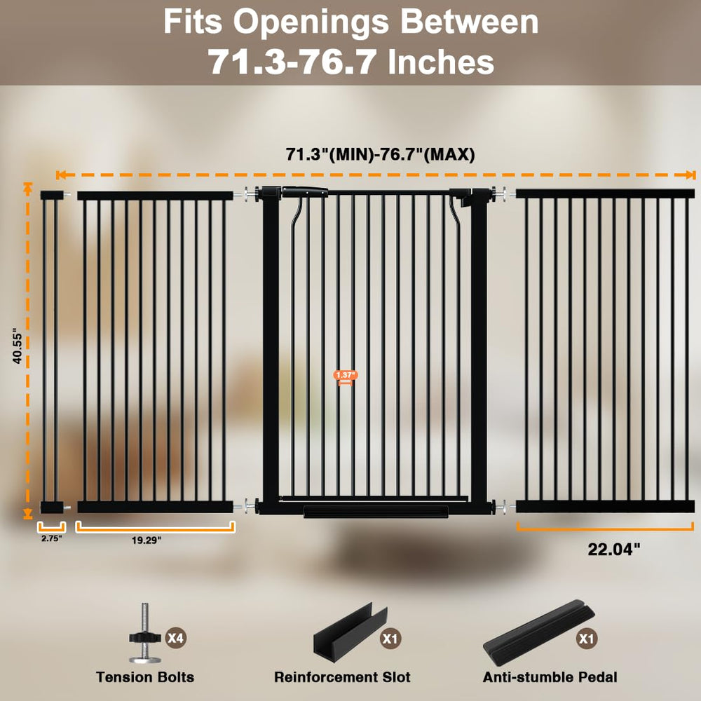 THEYFIRST walk-through door enables easy adult access while keeping pets contained.