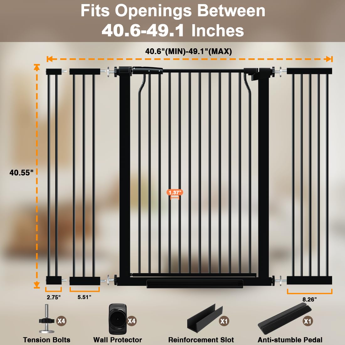 THEYFIRST walk-through door gate provides easy access while keeping the barrier in place.