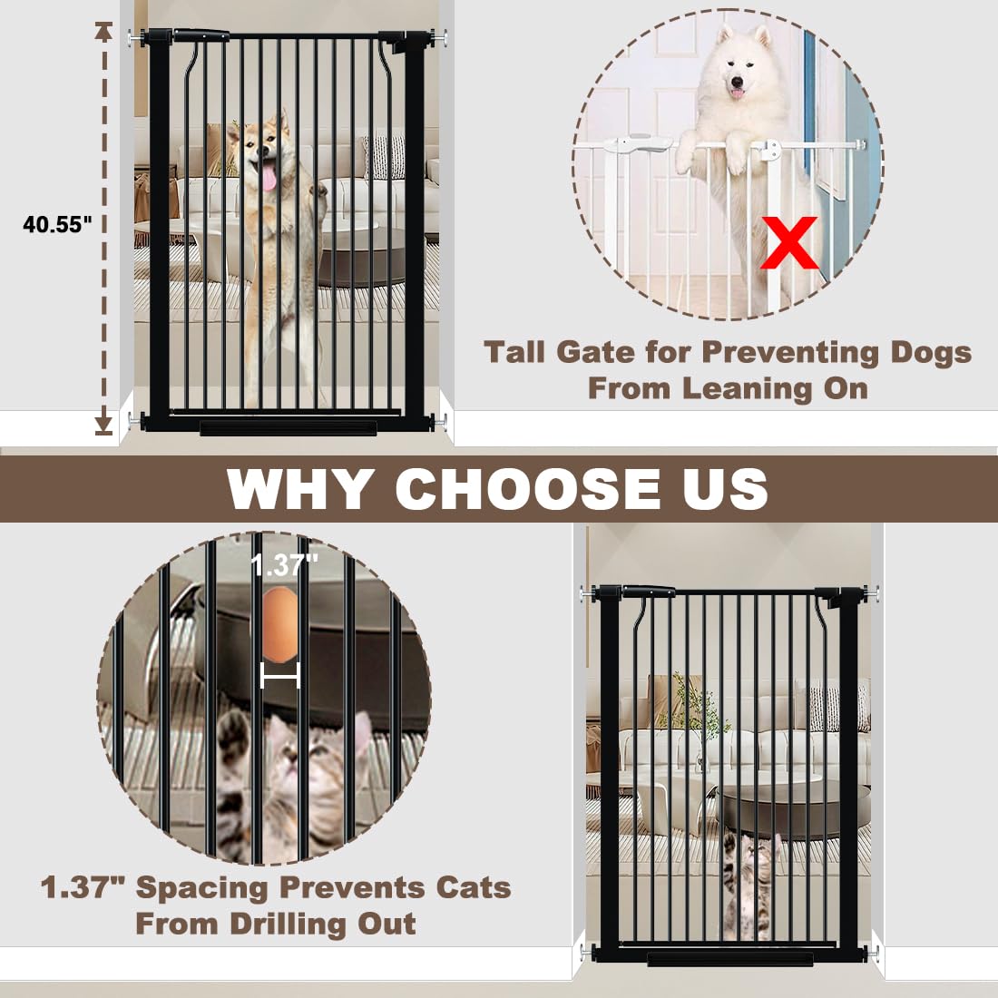 THEYFIRST walk-through door gate for easy adult access and safe separation.