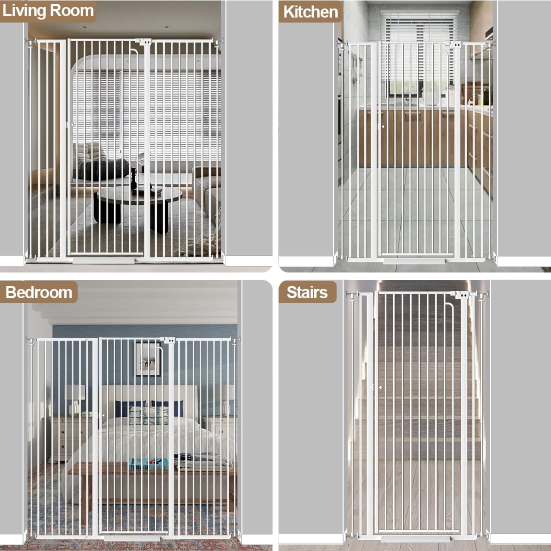 THEYFIRST white gate blends with interiors while keeping pets safely apart.