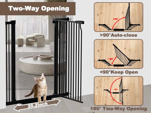 THEYFIRST wide-span gate fits large doorways and hallways with secure fit.