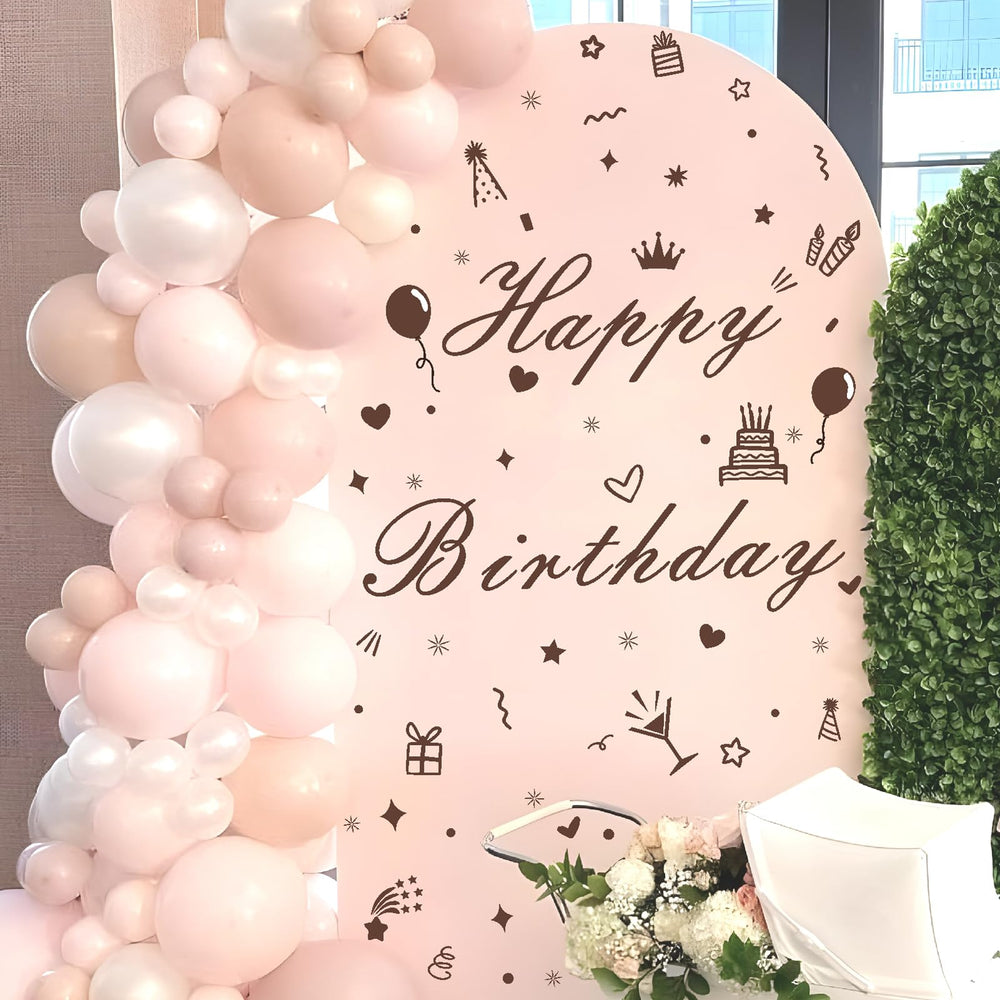 THEYGE backdrop arch decals highlight the focal birthday moment for photos