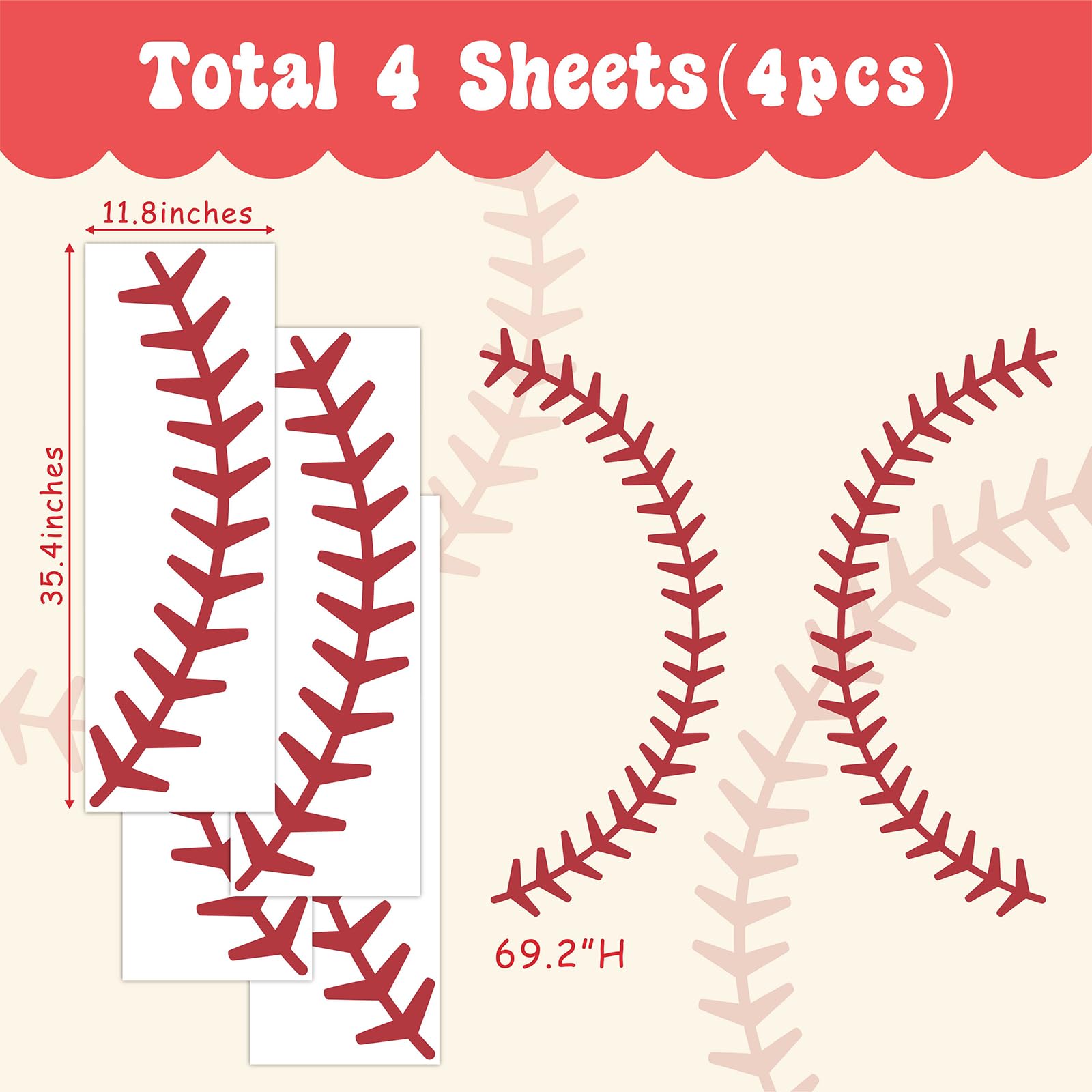 Theyge baseball lace graphic wall art adds sporty vibe to kids rooms.