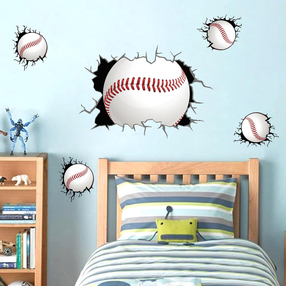 THEYGE 3D baseball wall décor suits nurseries, living rooms, and play areas.